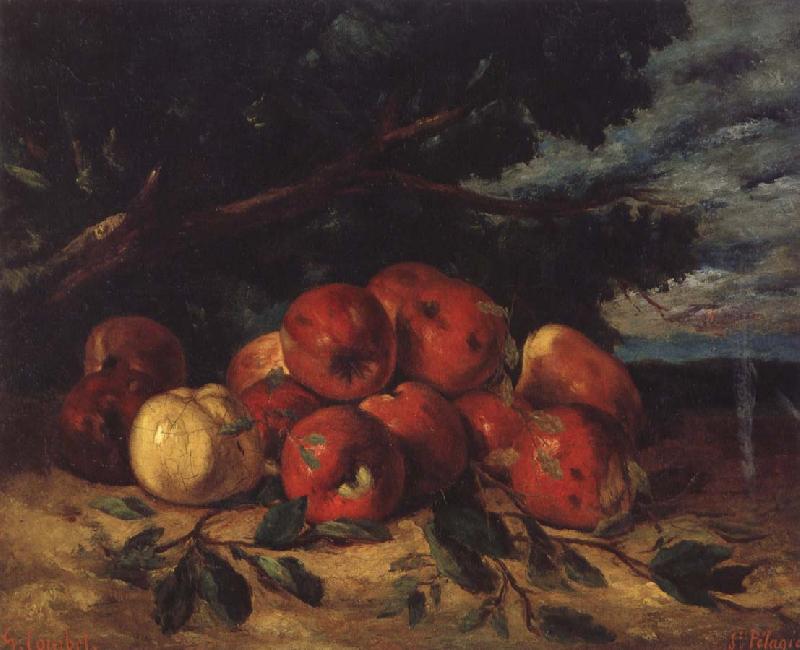 Gustave Courbet Red apples at the Foot of a Tree